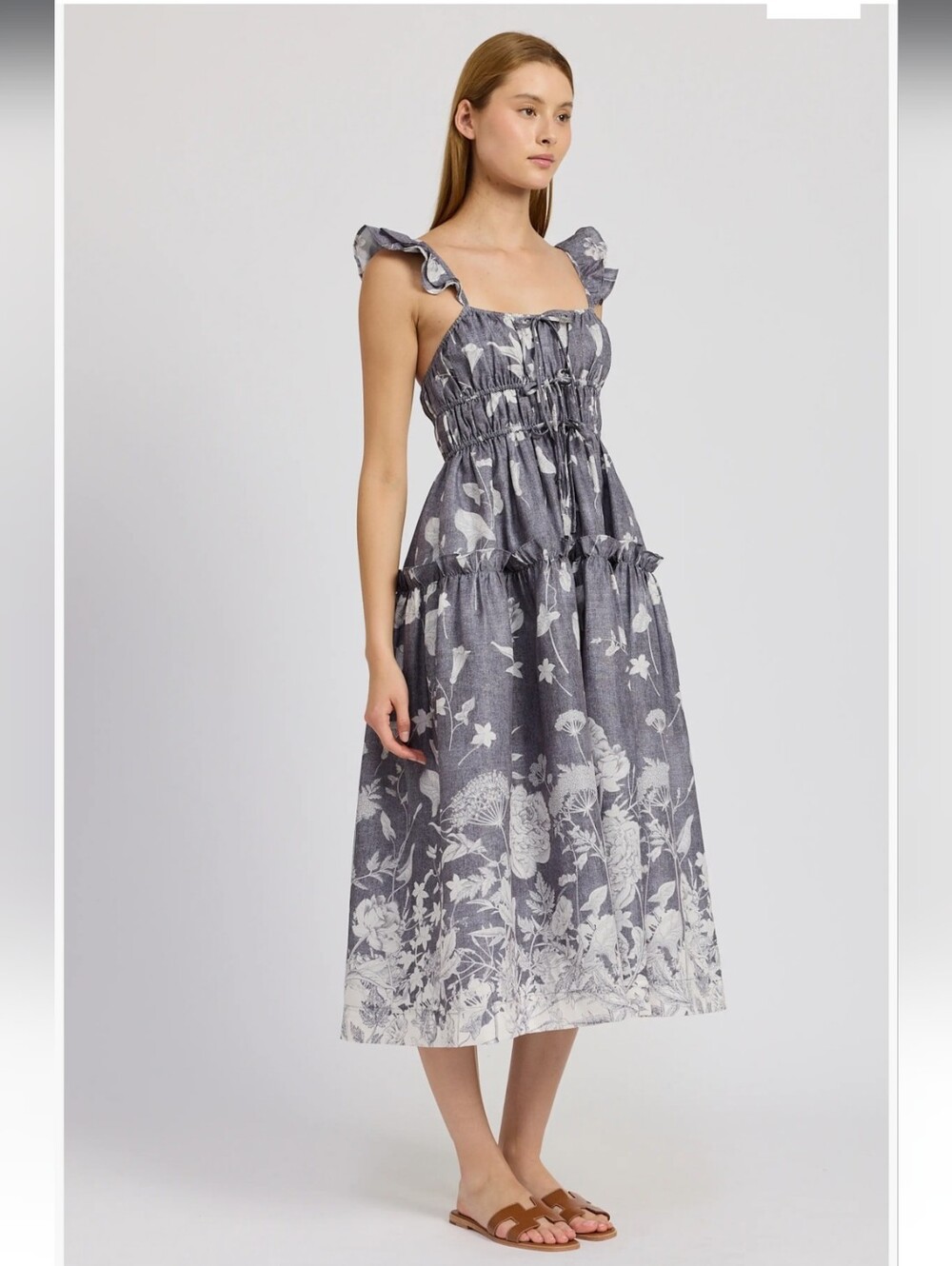 En Saison Sydney Floral Tiered Midi Sundress